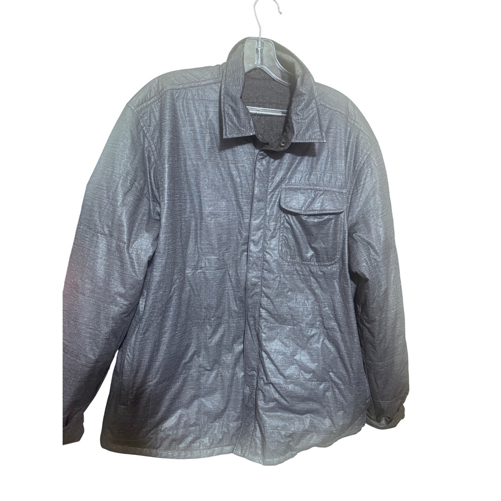 Giro Sport Design Reversible Primaloft Insulated Shirt Jacket Mens Large Grey